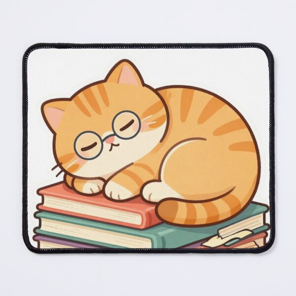 Item preview, Cozy Bookworm Cat Sticker designed and sold by Bhairavi92.
