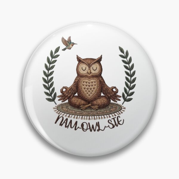 Item preview, Nam-Owl-Ste: Meditating Yoga Owl designed and sold by orioleoutdoor.