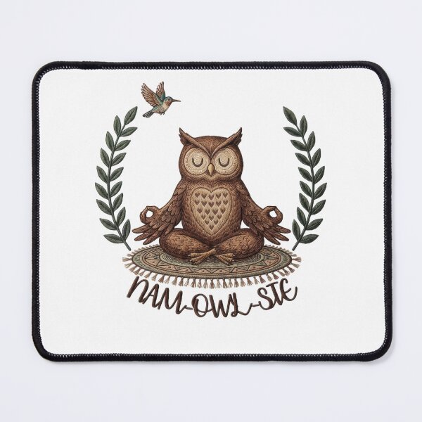 Item preview, Nam-Owl-Ste: Meditating Yoga Owl designed and sold by orioleoutdoor.