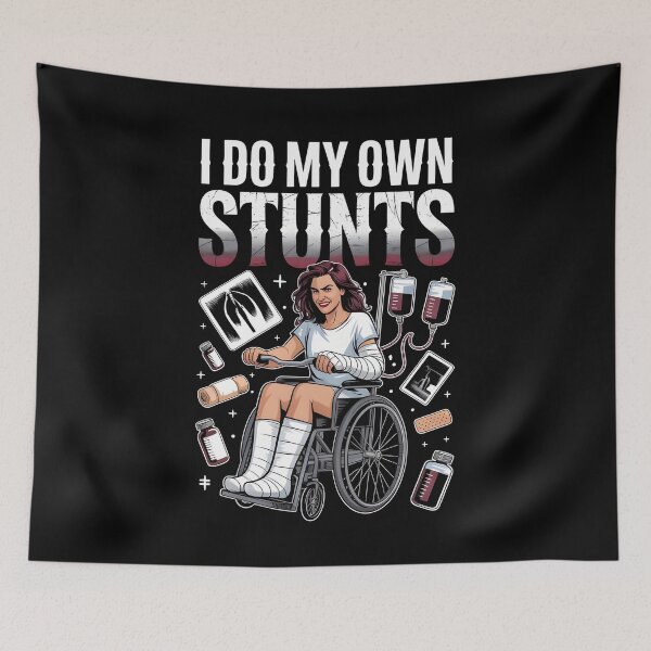 Item preview, I Do My Own Stunts T-Shirt Women Sarcastic Recovery Apparel for Injured Women designed and sold by Redgiant87x.