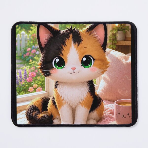 Item preview, Cute Calico Cat Cartoon designed and sold by BackgroundND.