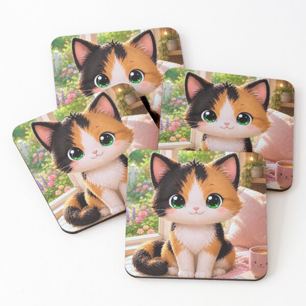 Item preview, Cute Calico Cat Cartoon designed and sold by BackgroundND.