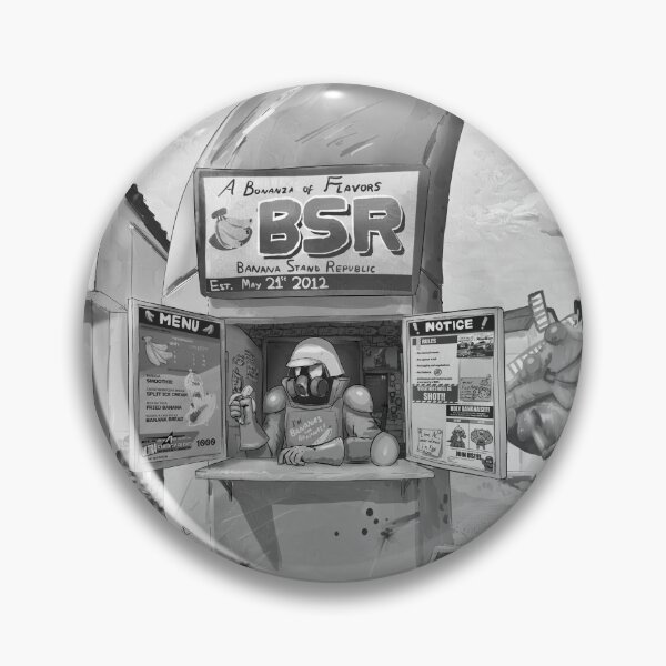 Item preview, Greyscale Banana Stand Republic Emblem  designed and sold by BananaStandRep.