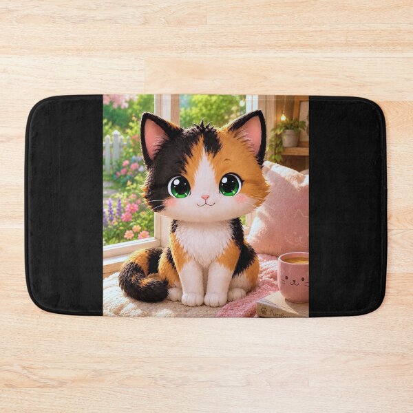 Item preview, Cute Calico Cat Cartoon designed and sold by BackgroundND.