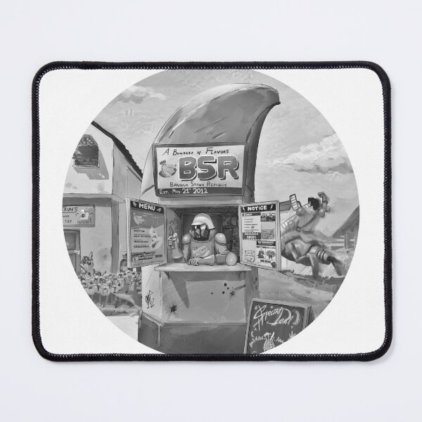 Item preview, Greyscale Banana Stand Republic Emblem  designed and sold by BananaStandRep.