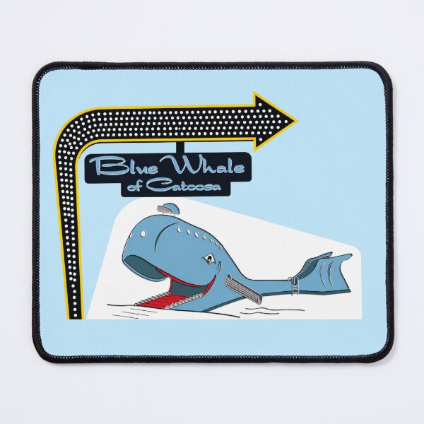 Item preview, Blue Whale of Catoosa Route 66 Retro Design | Vintage Oklahoma Roadside Attraction Art | Americana Travel Graphic designed and sold by SimplyJasper.