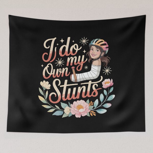 Item preview, I Do My Own Stunts T-Shirt Women Recovery Humor for Broken Bone Survivors designed and sold by Redgiant87x.