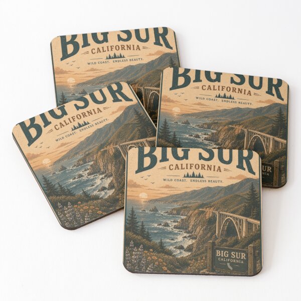 Item preview, Big Sur California - Shirt, Sweatshirt, Long-Sleeve, Sticker designed and sold by projectbadass.
