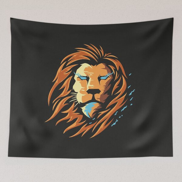 Item preview, Lion with Flowing Mane – Majestic Wild King Design designed and sold by MerlinWear.