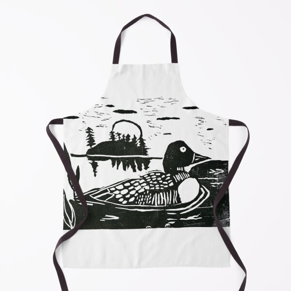 Item preview, Common Loon Linocut Print designed and sold by rhodeyart.