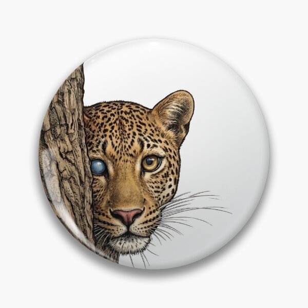 Item preview, Leopard Peeking from Behind a Tree designed and sold by orioleoutdoor.