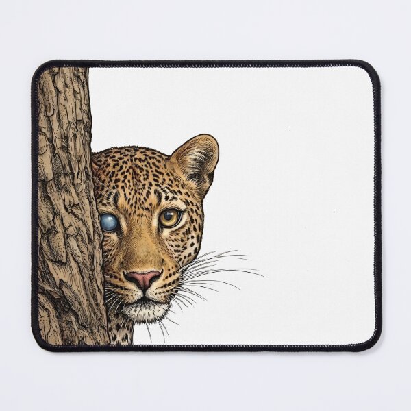 Item preview, Leopard Peeking from Behind a Tree designed and sold by orioleoutdoor.