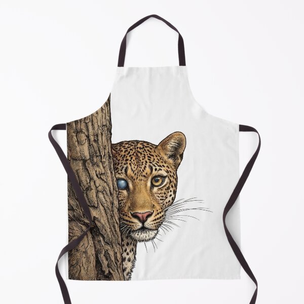 Item preview, Leopard Peeking from Behind a Tree designed and sold by orioleoutdoor.