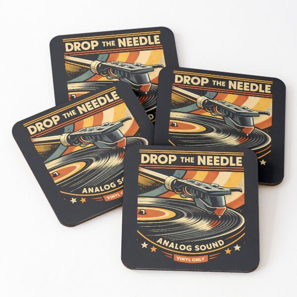 Item preview, Drop the Needle – Vintage Vinyl Record Turntable Graphic designed and sold by SouthWestGraphics.