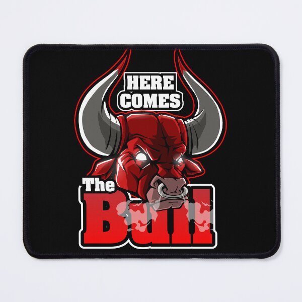 Item preview, Here Comes The Bull - Fierce Red and Black Mascot Illustration designed and sold by Canache.