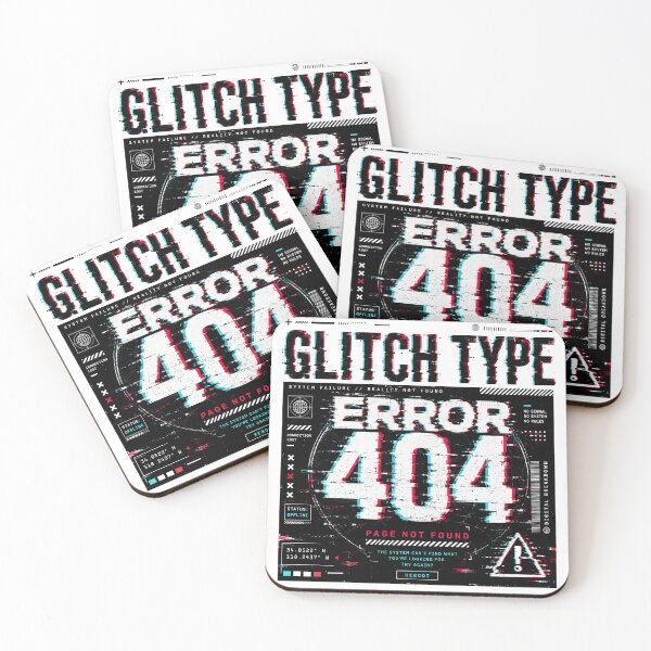Item preview, Glitch Type Error 404 Cyberpunk Design designed and sold by R-B-Colors.