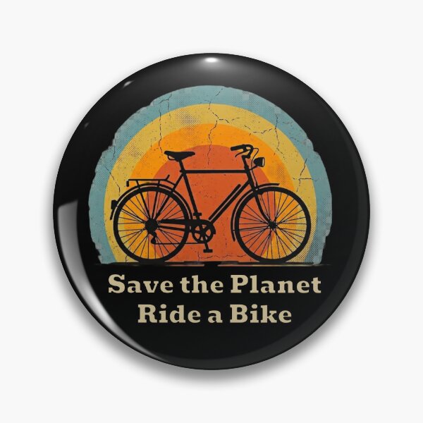 Item preview, Save The Planet Ride A Bike Retro Sunset Vintage Bicycle Eco Cycling Shirt designed and sold by MartBook.