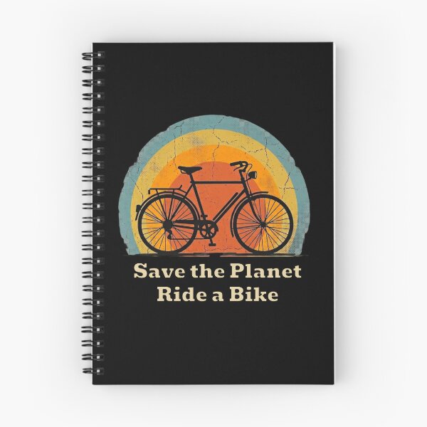 Item preview, Save The Planet Ride A Bike Retro Sunset Vintage Bicycle Eco Cycling Shirt designed and sold by MartBook.