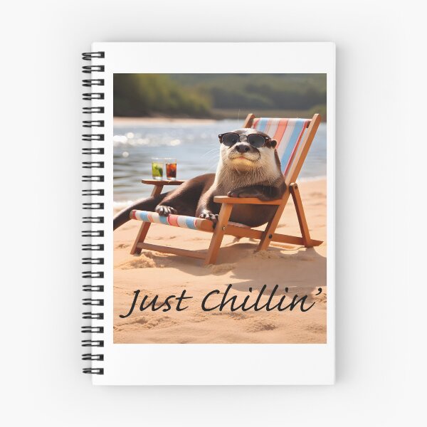 Item preview, Just Chillin’ Otter – Funny Relaxing Beach Animal Design designed and sold by SouthWestGraphics.