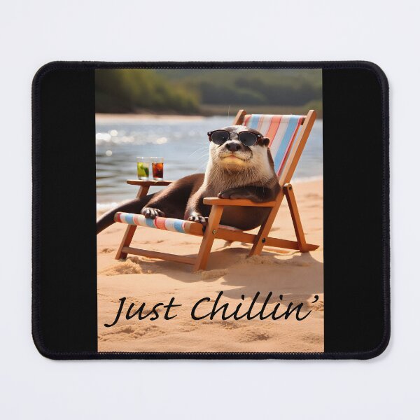 Item preview, Just Chillin’ Otter – Funny Relaxing Beach Animal Design designed and sold by SouthWestGraphics.