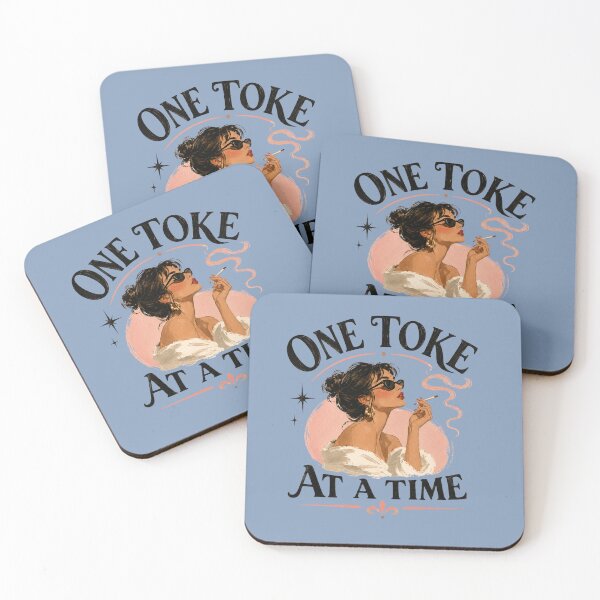 Item preview, One Toke At A Time Retro Smoking Aesthetic Tee – Vintage Chill Girl Art designed and sold by TheStephanieRome.