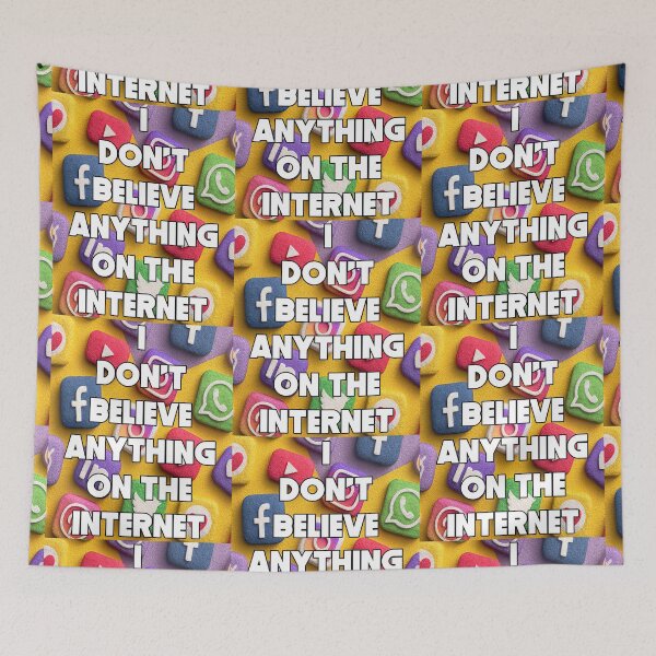 Item preview, I Don’t Believe Anything on the Internet | Cynical Social Media Dystopia Design designed and sold by Ignorant-Artist.