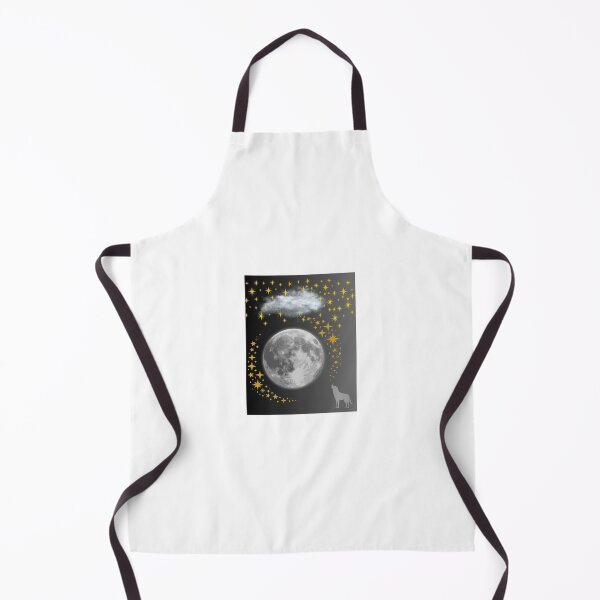 Item preview, Moonlit Wolf & Golden Stars Aesthetic | Celestial Night Sky Design designed and sold by Sparklers-123.