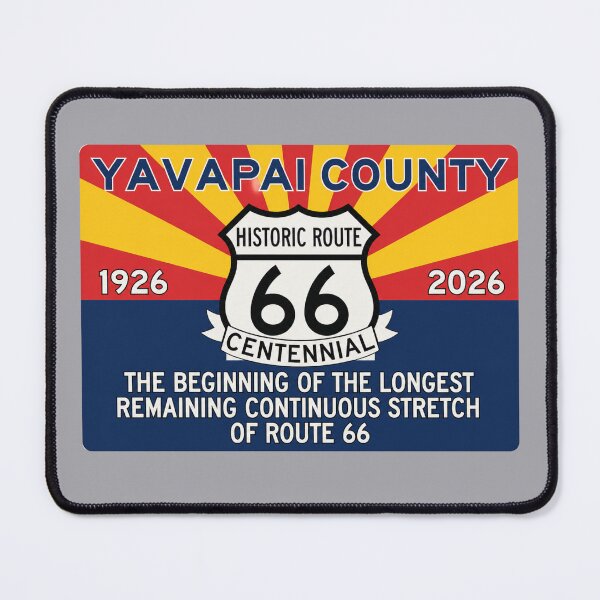 Item preview, Yavapai County Route 66 Centennial Design | Arizona Historic Route 66 Retro Travel Art | Americana Roadtrip Graphic designed and sold by SimplyJasper.