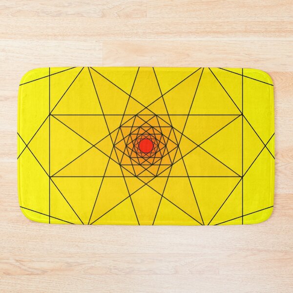 Artikelvorschau, Geometrischer Sternenexplosion-Design in Gelb und Rot entworfen und verkauft von EsmArtUniverse.