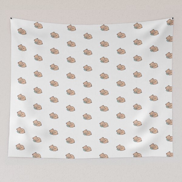 Item preview, Cozy Sleeping Bear Kawaii Woodland Illustration designed and sold by Osmose-Studio ⭐⭐⭐⭐⭐.
