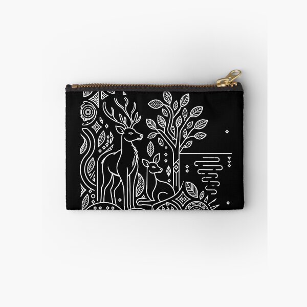 Item preview, Geometric Mystic Deer - Dark Night Forest Line Art designed and sold by TreeBelL.