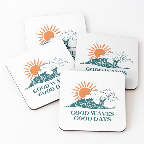 Item preview, Good Waves Good Days -- Vintage Ocean Sunset Design designed and sold by InkVibe Design.