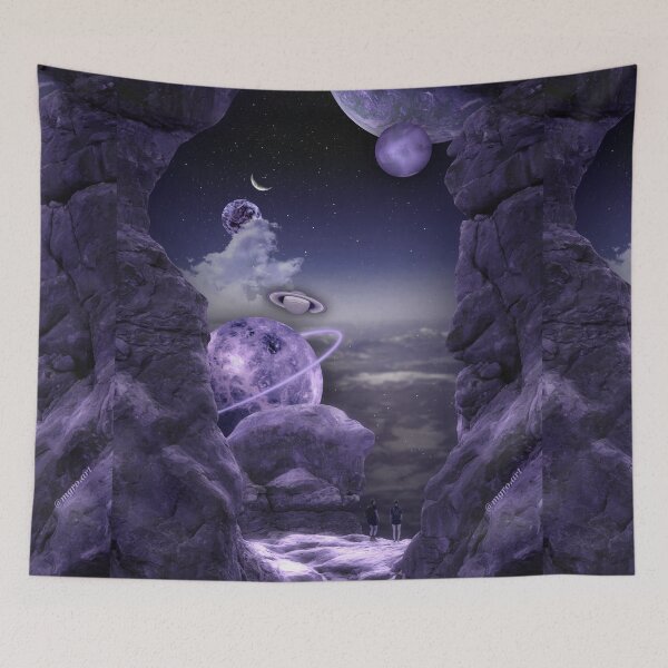 Item preview, Hiking in space. Blue designed and sold by mgro-art.