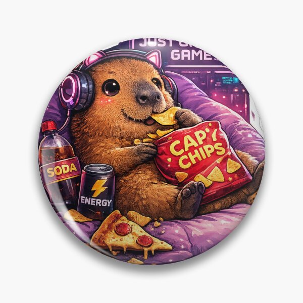 Item preview, Kawaii Capybara Gaming Cartoon Design designed and sold by Aramdesing.