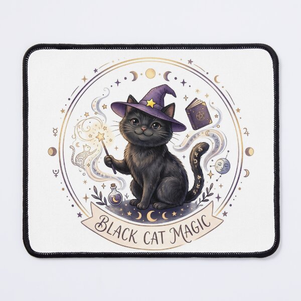 Item preview, Cute Black Cat Magic - Mystical Witchy Kitten designed and sold by Spiritualwall.
