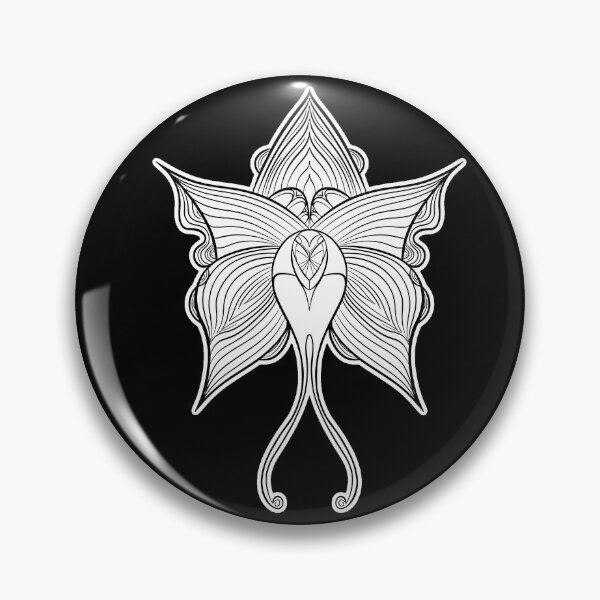 Item preview, Gothic Vampire Flower Tattoo "Night Nature" - Minimalist Illustration designed and sold by LamichArt.