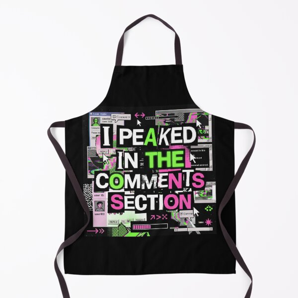 Item preview, I Peaked in the Comments Section - Y2K Brutalist Meme Design designed and sold by HumanCreator.