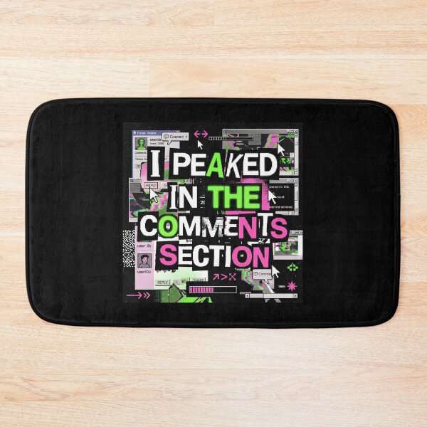 Item preview, I Peaked in the Comments Section - Y2K Brutalist Meme Design designed and sold by HumanCreator.