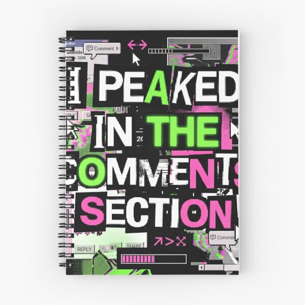 Item preview, I Peaked in the Comments Section - Y2K Brutalist Meme Design designed and sold by HumanCreator.