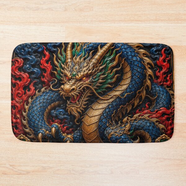 Item preview, Mythical dragon in flames designed and sold by paulrommer.