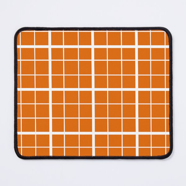 Item preview, Orange and White Grid Windowpane Check Design  designed and sold by PatternTitan.