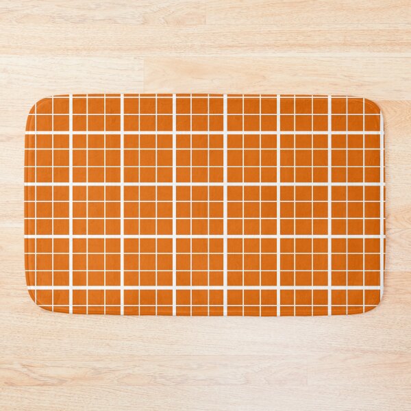 Item preview, Orange and White Grid Windowpane Check Design  designed and sold by PatternTitan.