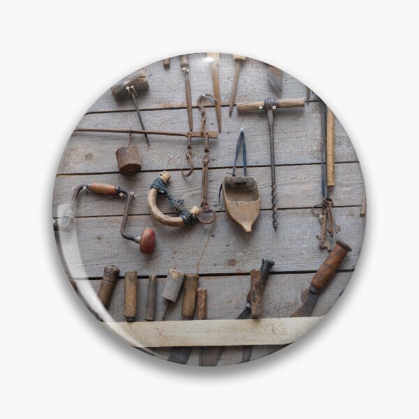 Item preview, A wall full of tools and implements, including a red and black wrench. designed and sold by elopezstock.