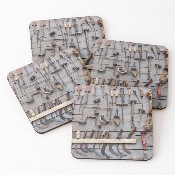 Item preview, A wall full of tools and implements, including a red and black wrench. designed and sold by elopezstock.