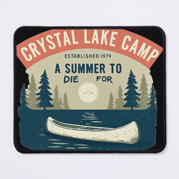 Item preview, Crystal Lake Camp – A Summer To Die For Vintage Horror Design designed and sold by obstinator.
