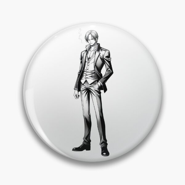 Item preview, Anime - Stylish Line Art Man in Suit Smoking designed and sold by AnimeShin.