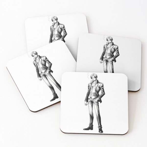Item preview, Anime - Stylish Line Art Man in Suit Smoking designed and sold by AnimeShin.