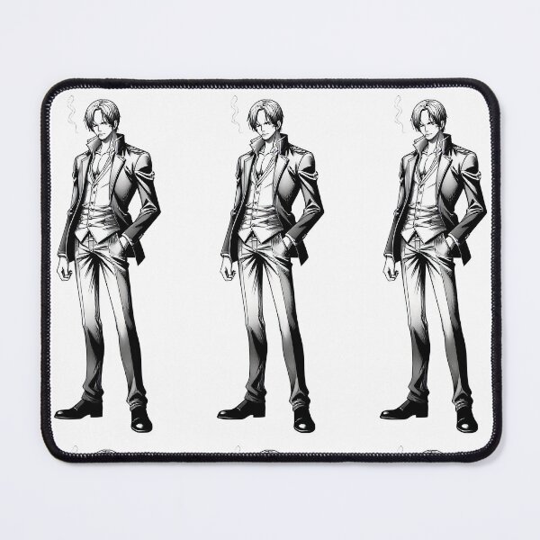 Item preview, Anime - Stylish Line Art Man in Suit Smoking designed and sold by AnimeShin.