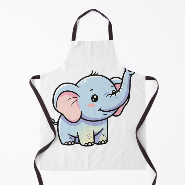Item preview, Smiling Baby Elephant Kawaii Pastel Illustration designed and sold by Osmose-Studio ⭐⭐⭐⭐⭐.
