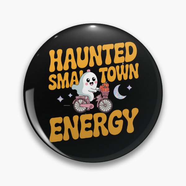 Item preview, Haunted Small Town Energy Cute Ghost Halloween Design designed and sold by Raw Tigers.